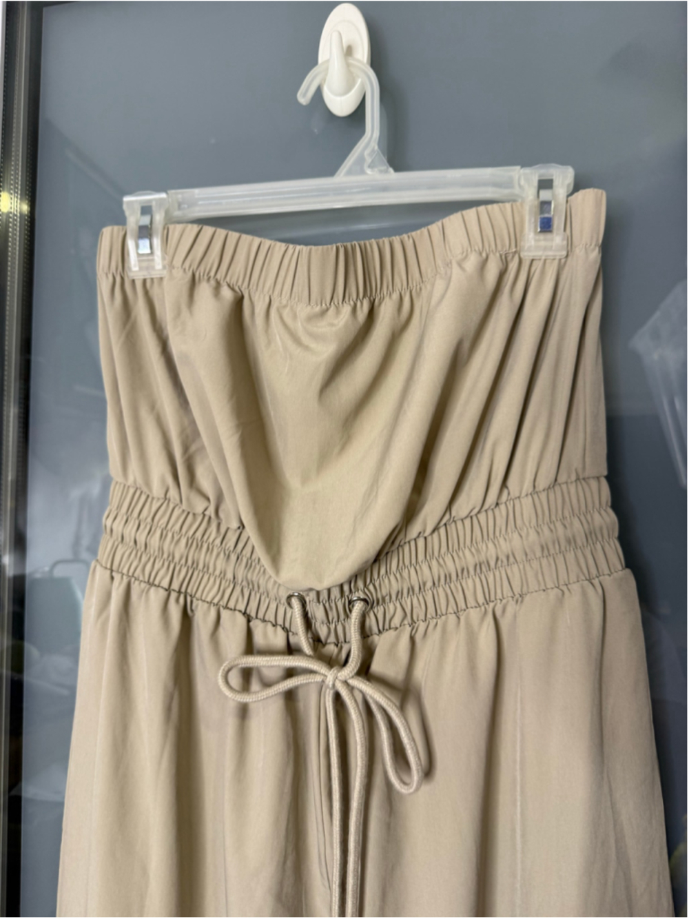 Justify Beige Strapless Cargo Jumpsuit L - Picture 3 of 7
